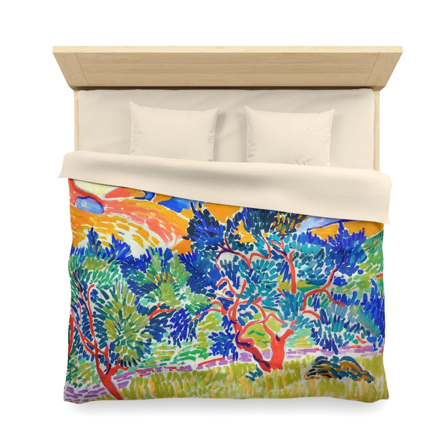 Derain, André - Mountains at Collioure (1905) - Microfiber Duvet Cover