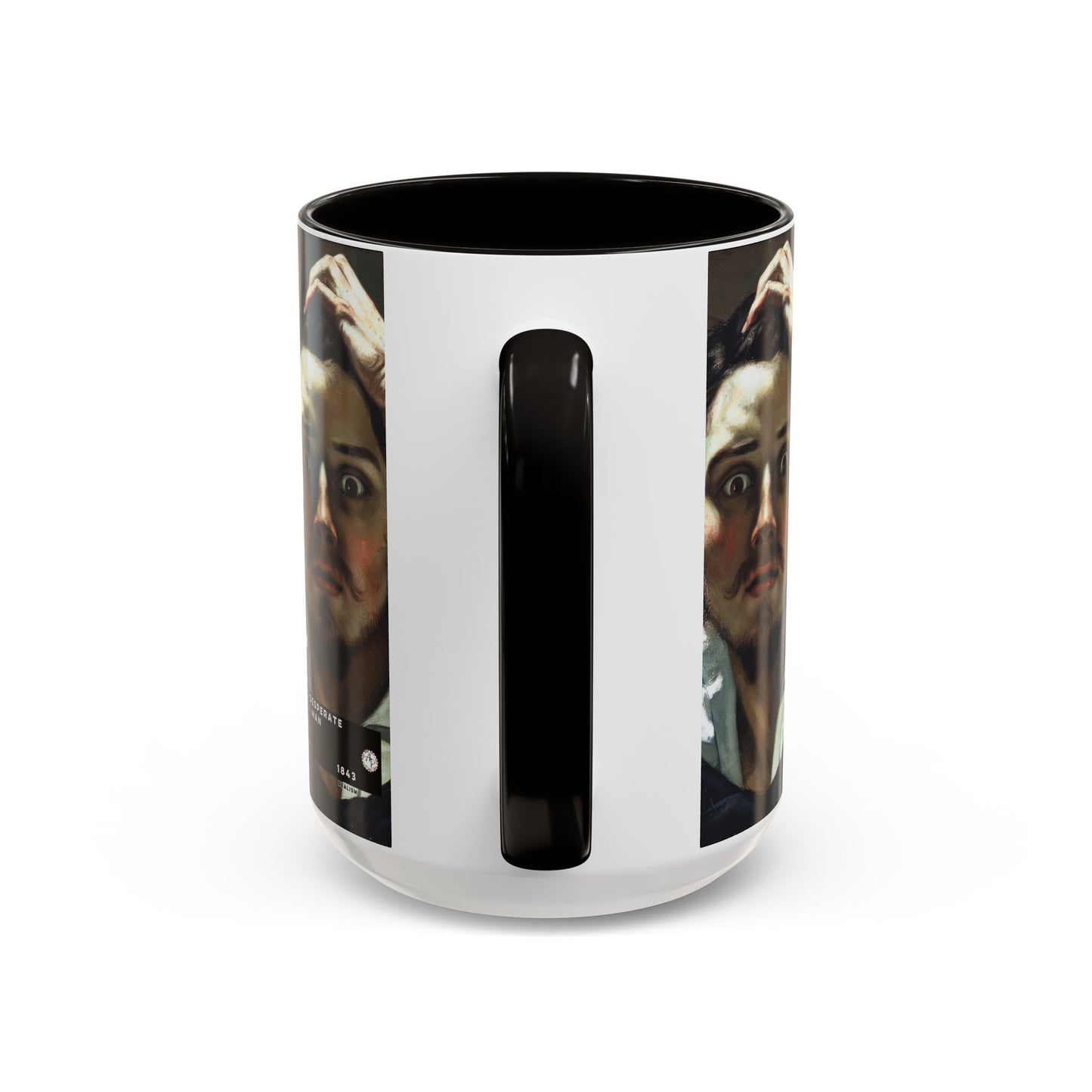 Courbet, Gustave - The Desperate Man (1843) - Colorful Accent Mugs
