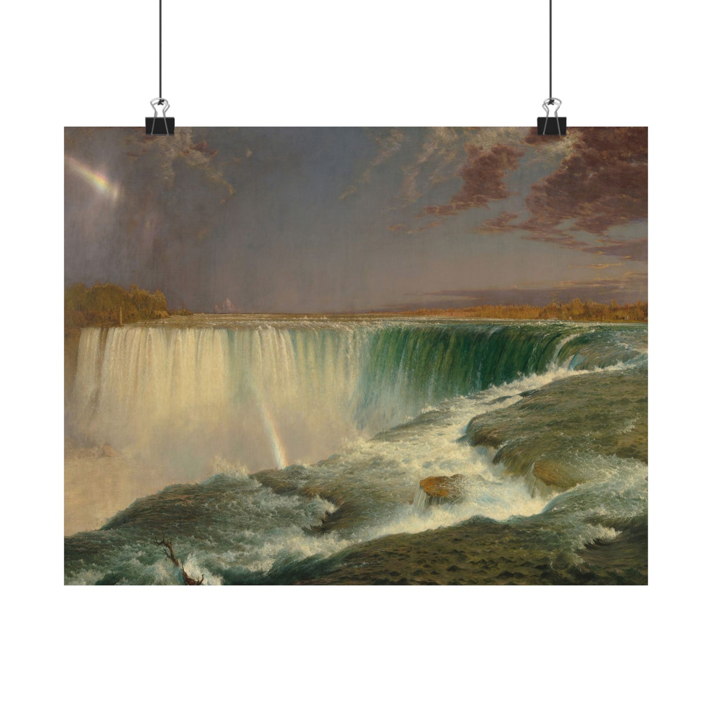 Church, Frederic Edwin - Niagara (1857) - Satin Posters