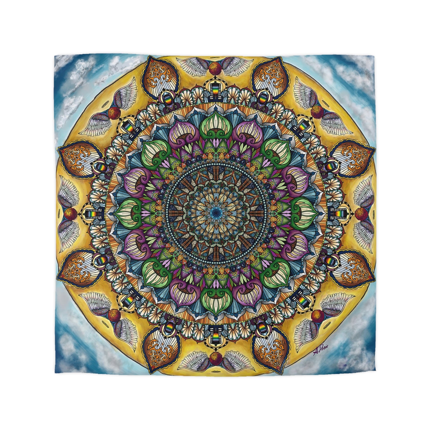 Celestia Mandala - Microfiber Duvet Cover