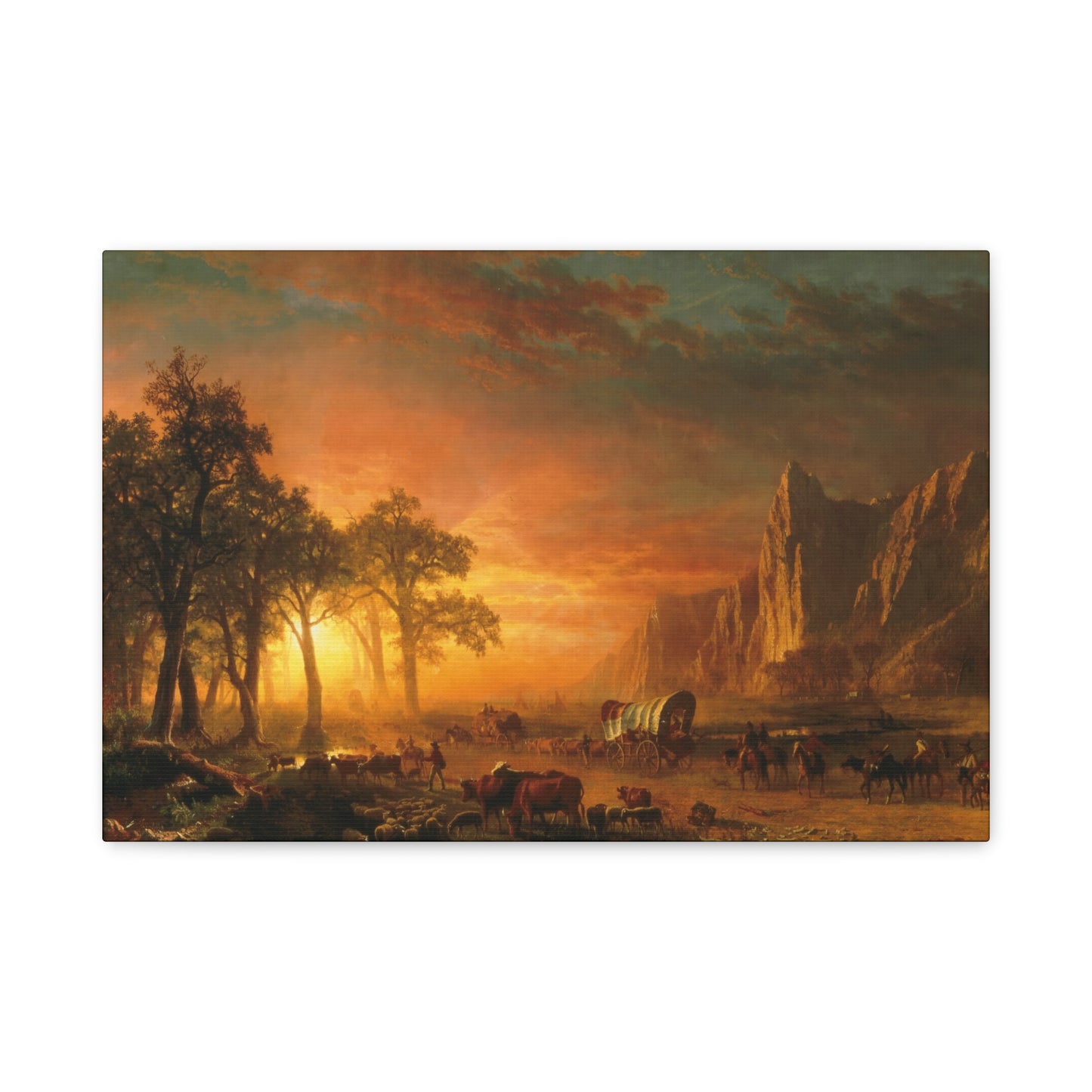Bierstadt, Albert - Emigrants Crossing the Plains (1867) - Canvas Block, unframed