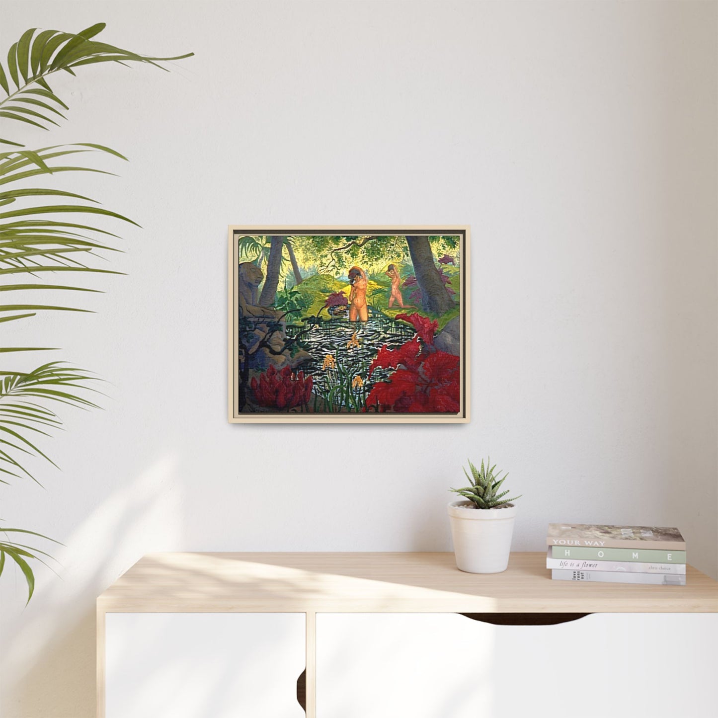 Ranson, Paul - The Lotus Bather (1906) - Matte Canvas, Framed
