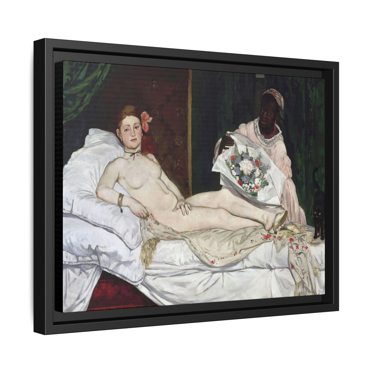 Manet, Édouard - Olympia (1870) - Matte Canvas, Framed