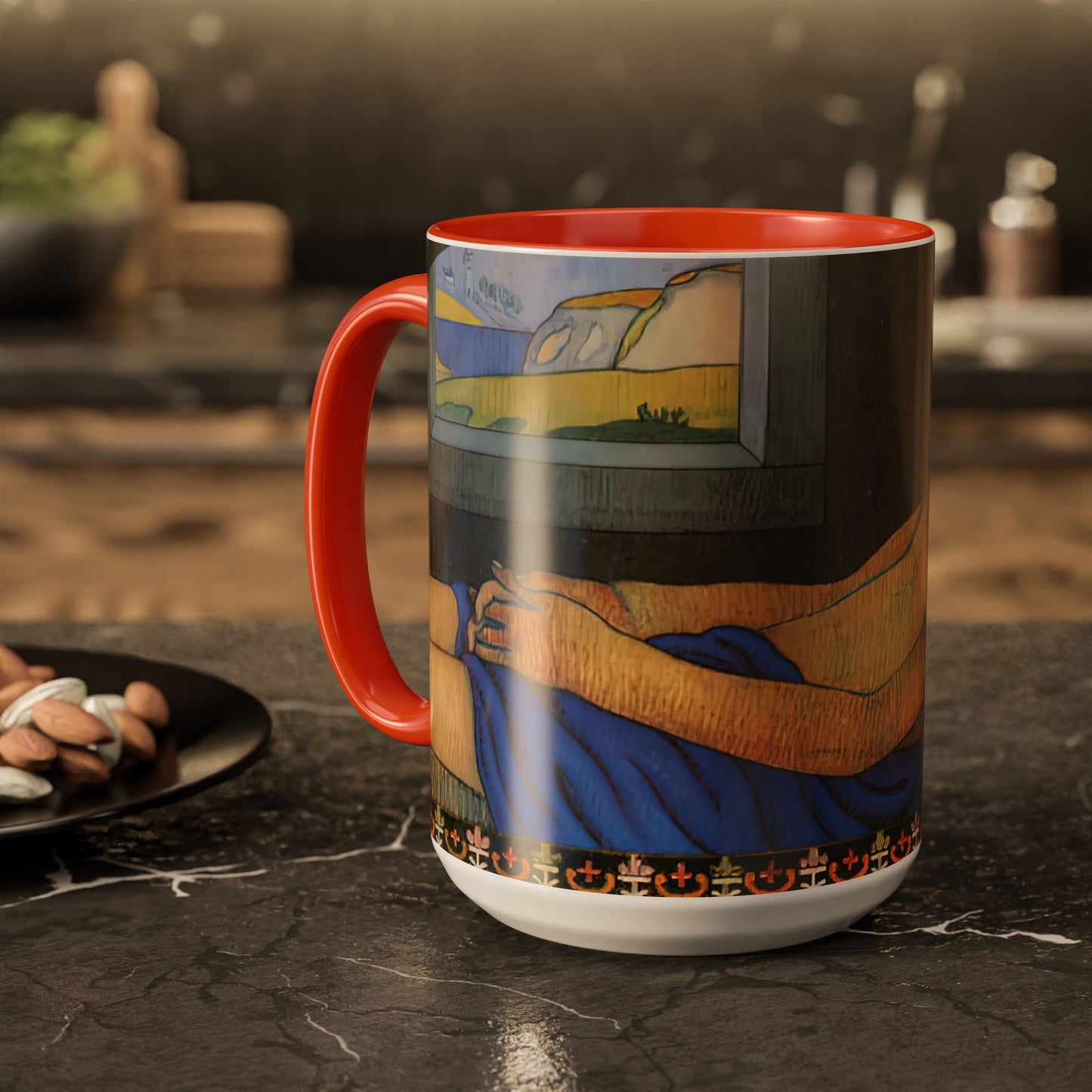 Filiger, Charles - The Recumbent Christ (1895) - Colorful Accent Mugs