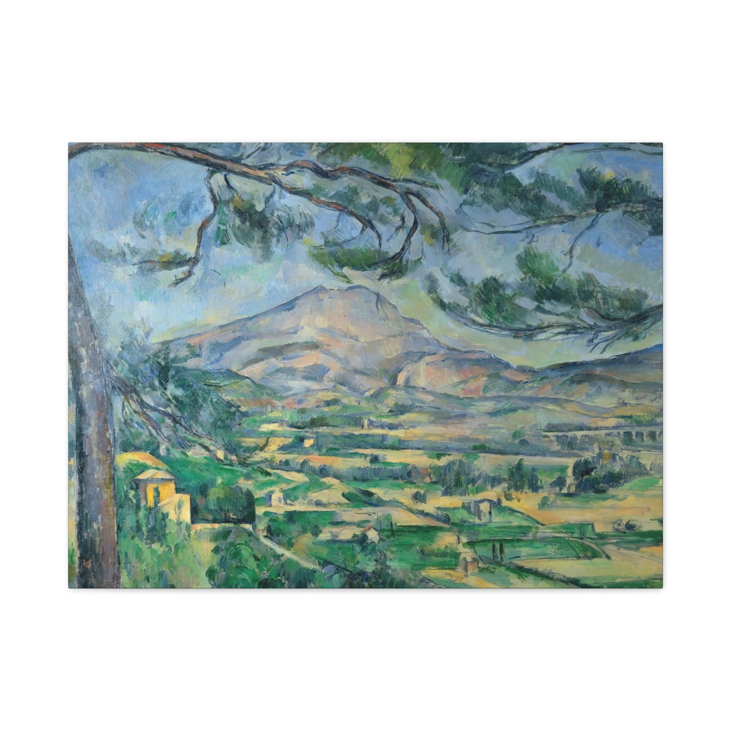 Cézanne, Paul - Mont Sainte-Victoire with Large Pine (1887) - Canvas Block, unframed