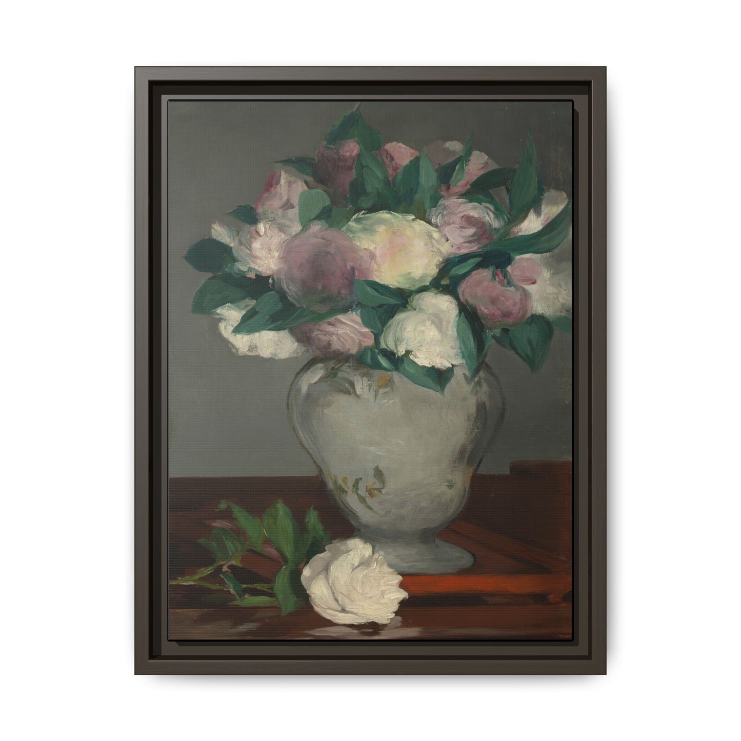 Manet, Édouard - Peonies (1864) - Matte Canvas, Framed