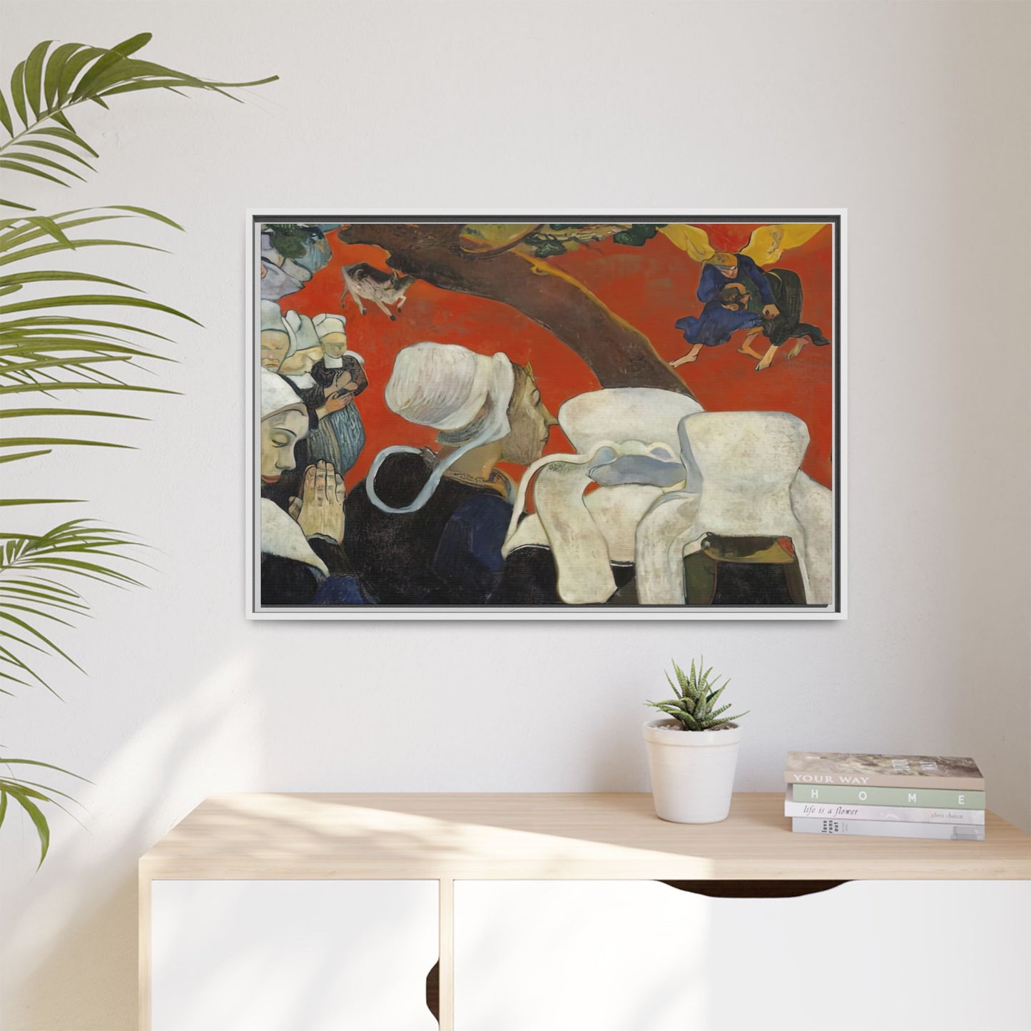 Gauguin, Paul - Vision of the Sermon (Jacob Wrestling with the Angel) (1888) - Matte Canvas, Framed