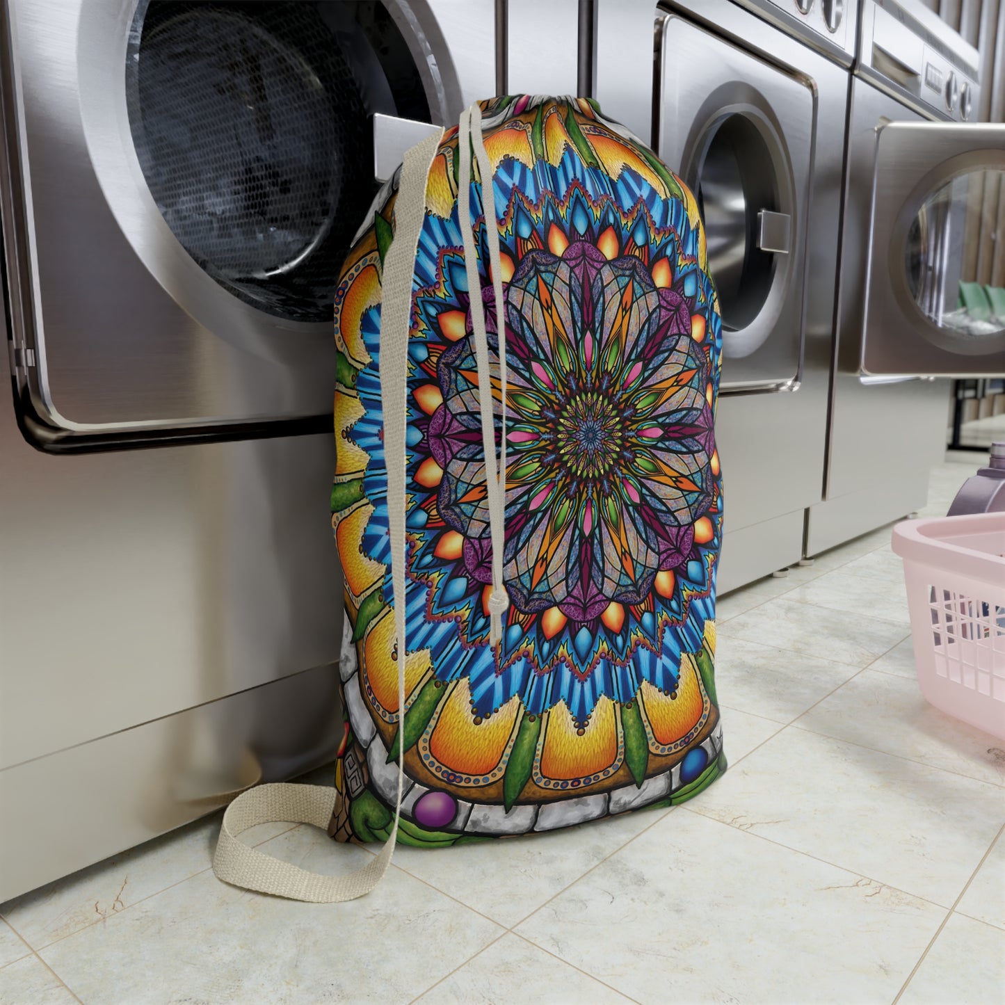 Pacio, Adam - Emerald Arrows Mandala - Laundry Bag