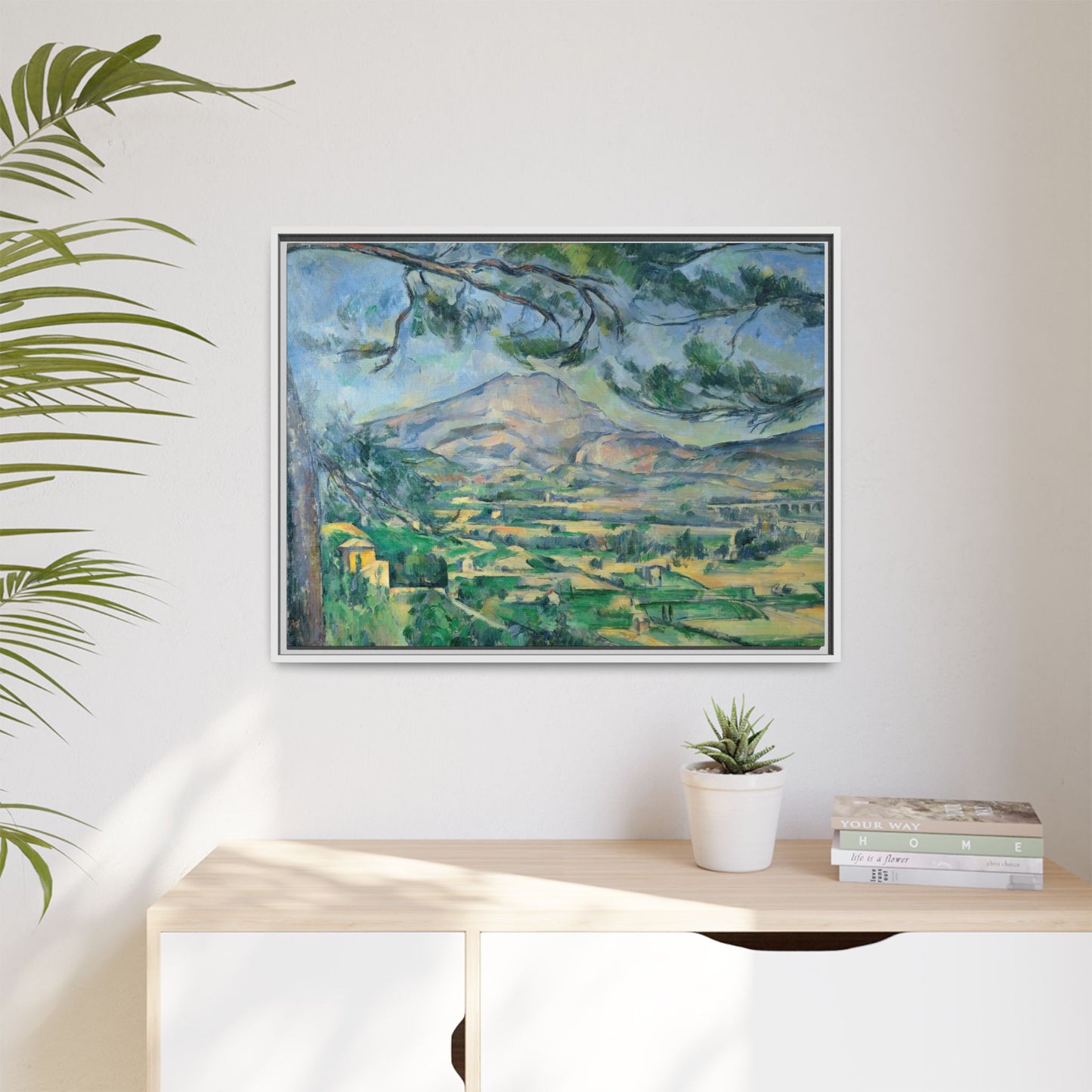 Cézanne, Paul - Mont Sainte-Victoire with Large Pine (1887) - Matte Canvas, Framed