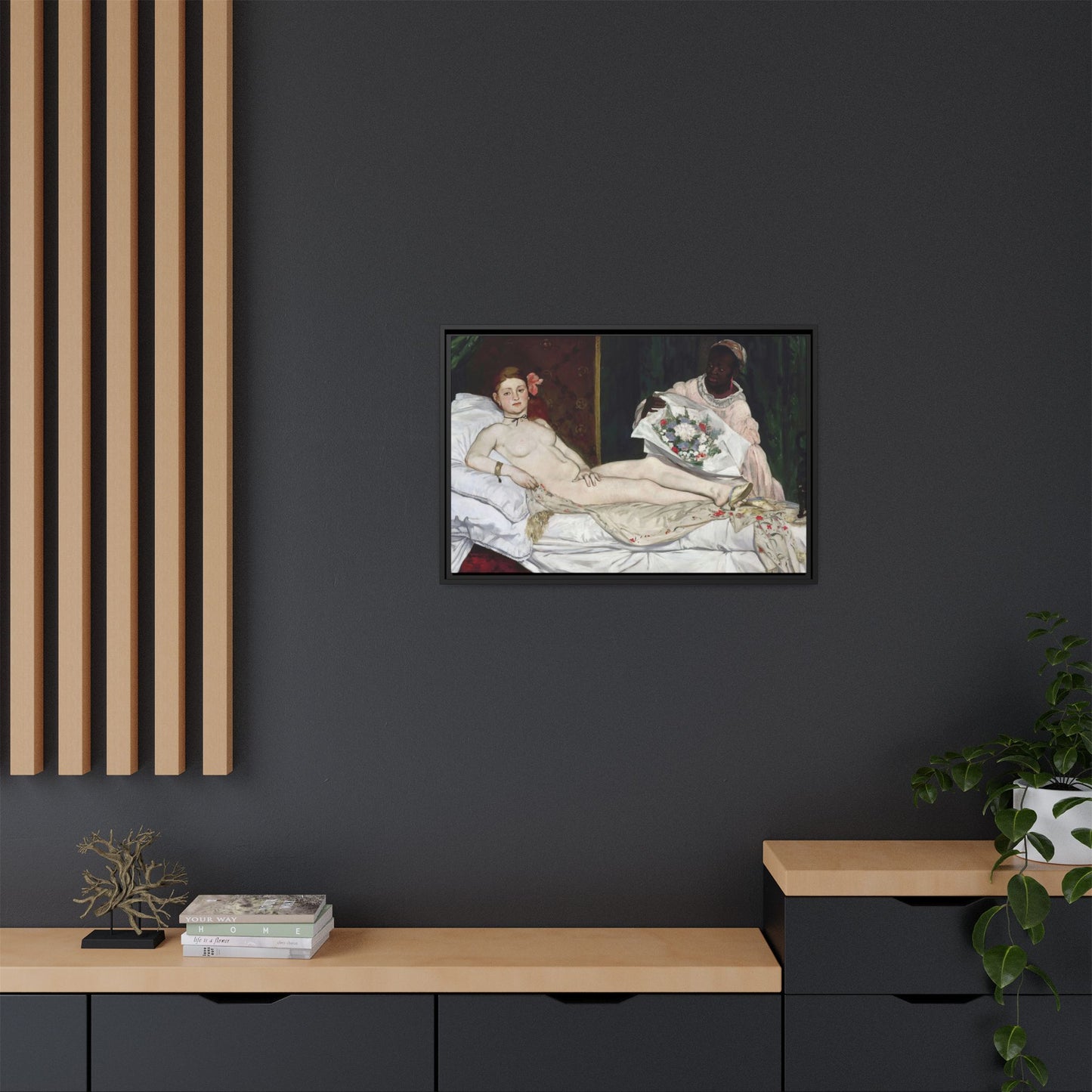 Manet, Édouard - Olympia (1870) - Matte Canvas, Framed