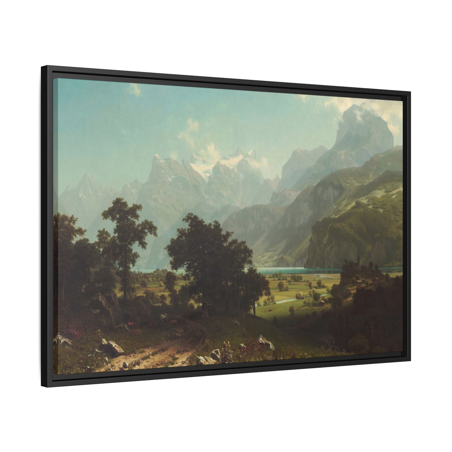 Bierstadt, Albert - Lake Lucerne (1858) - Matte Canvas, Framed