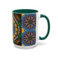 Pacio, Adam - Emerald Arrows Mandala - Colorful Accent Mugs