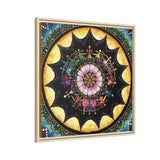 Obsidian Grandmothers Mandala - Framed Canvas
