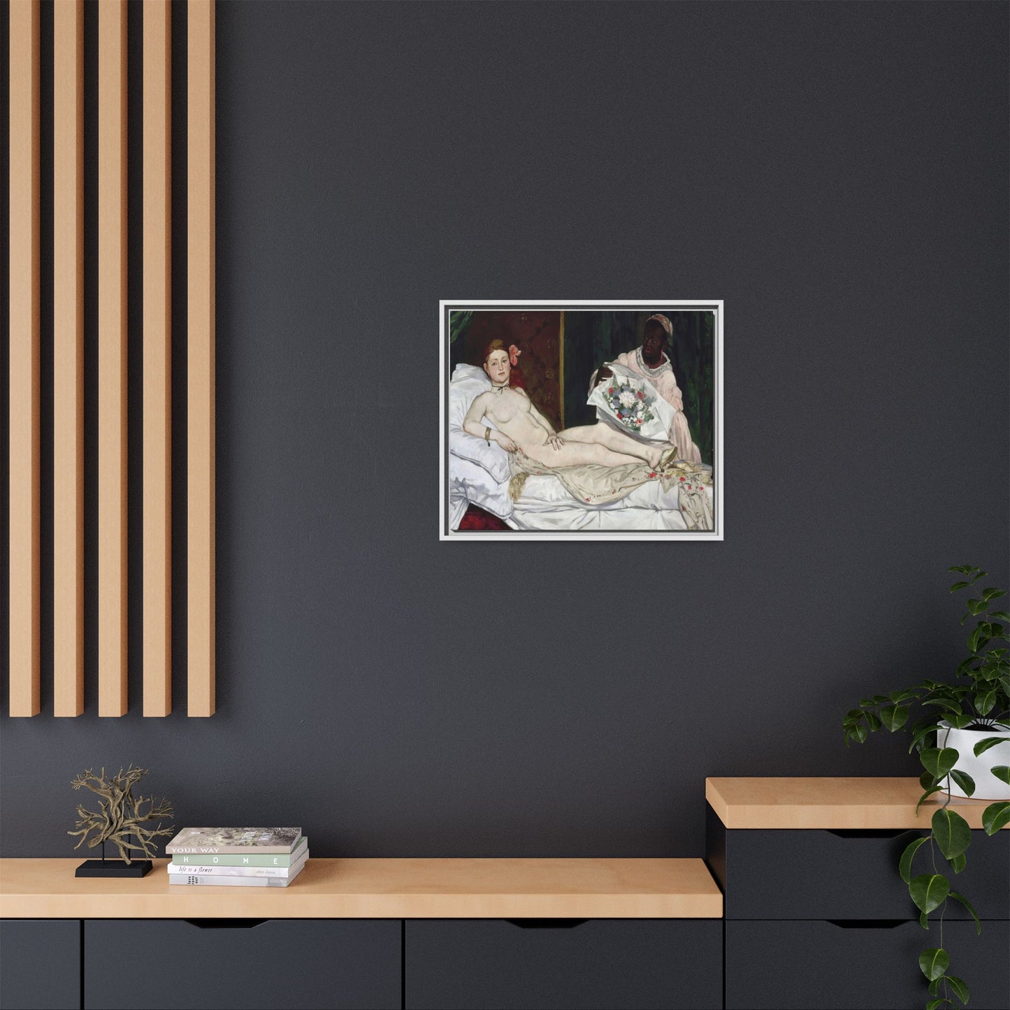 Manet, Édouard - Olympia (1870) - Matte Canvas, Framed