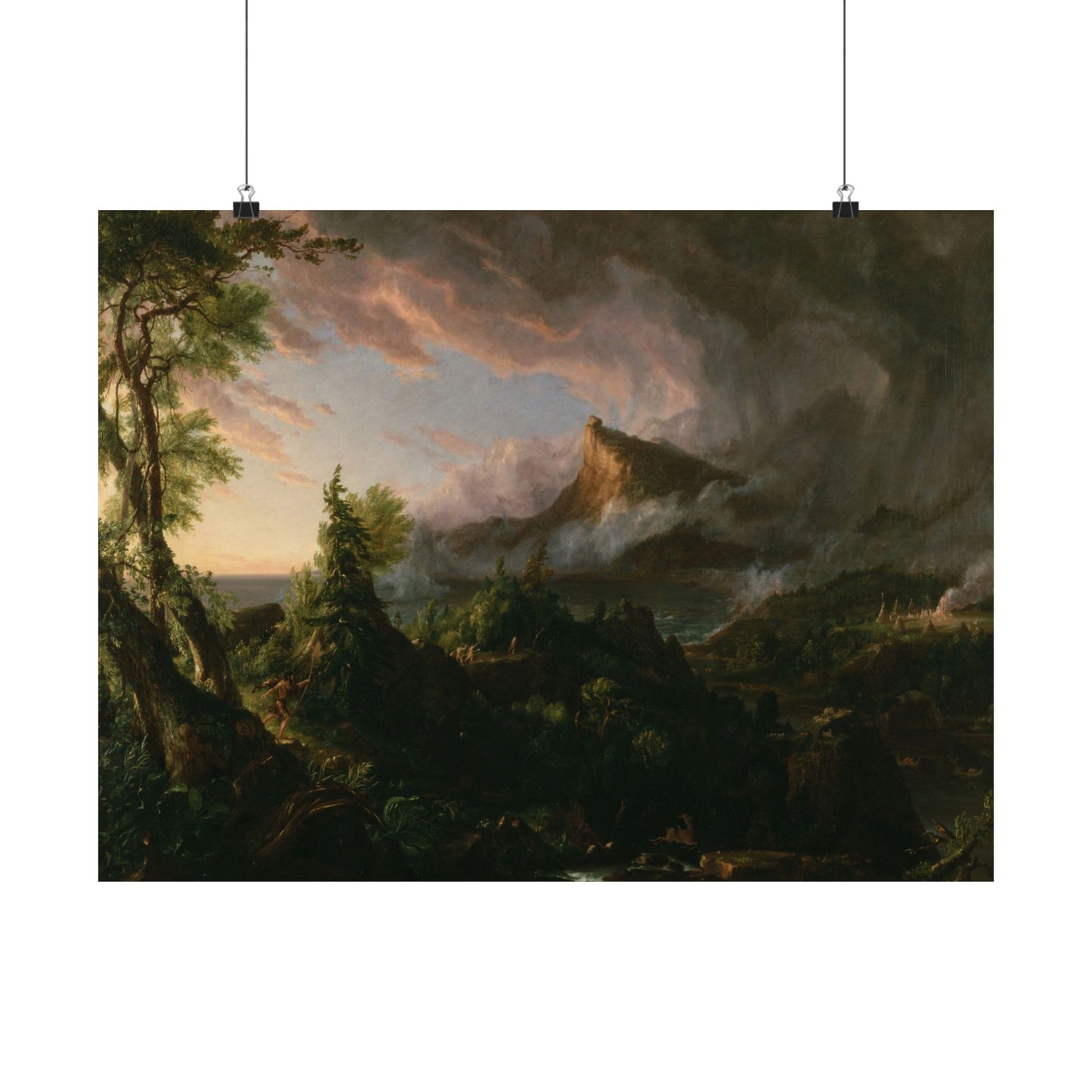 Cole. Thomas - The Course of Empire: The Savage State (1836) - Satin Posters