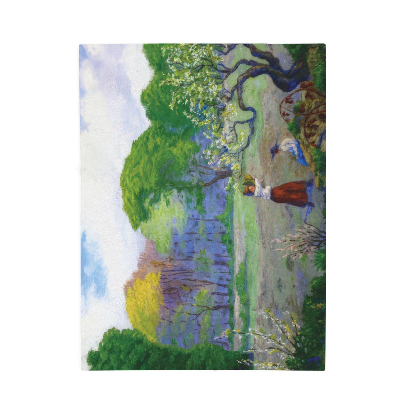 Ranson, Paul - Picking Flowers (1890) - Velveteen Plush Blanket