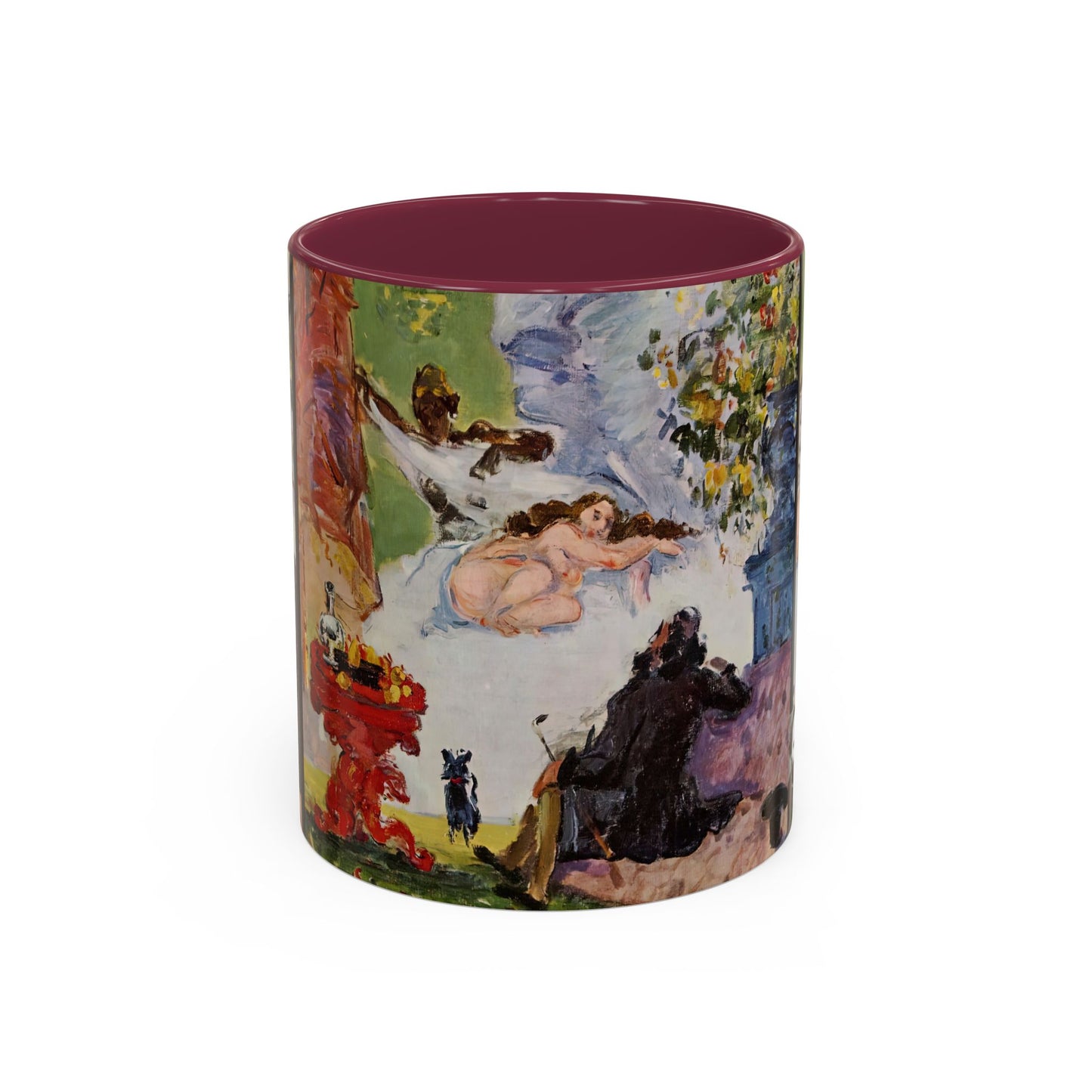 Cézanne, Paul - A Modern Olympia (1874) - Colorful Accent Mugs