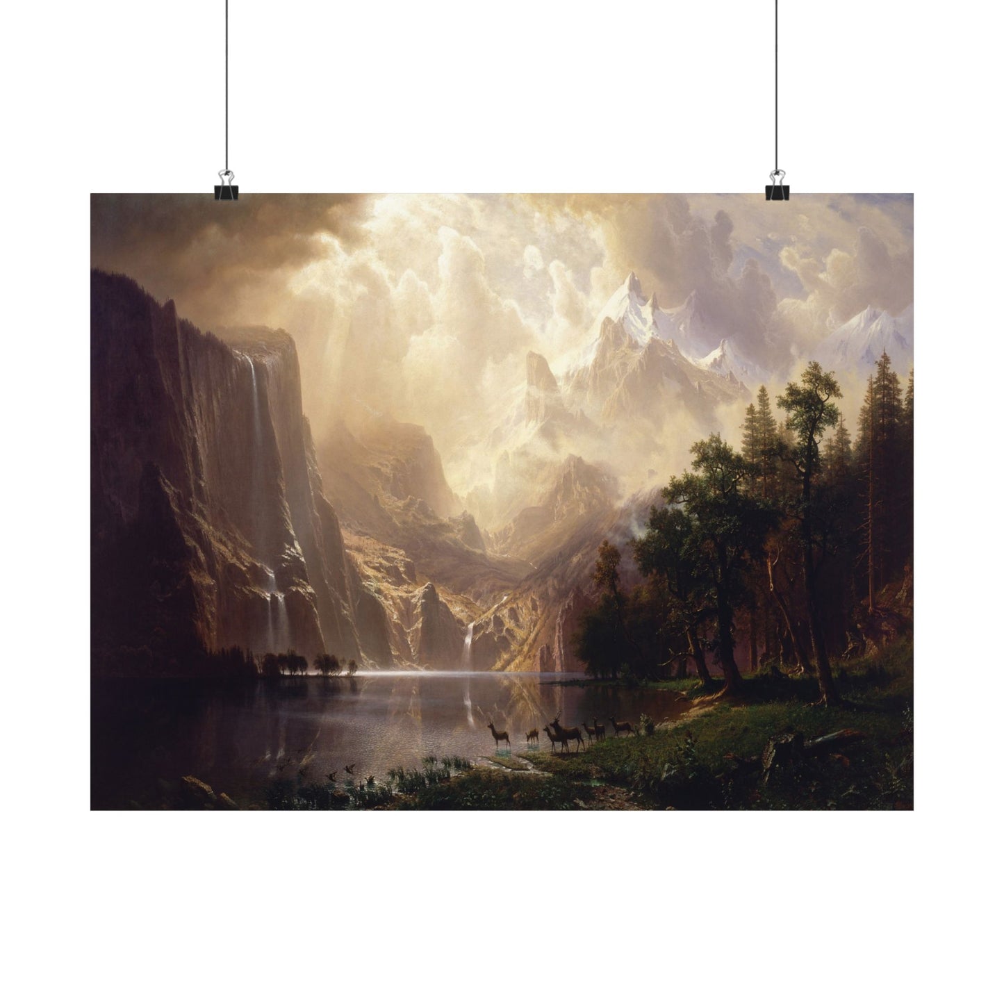 Bierstadt, Albert - Among the Sierra Nevada, California (1868) - Satin Posters