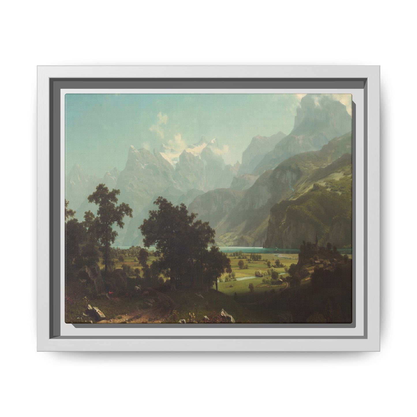 Bierstadt, Albert - Lake Lucerne (1858) - Matte Canvas, Framed