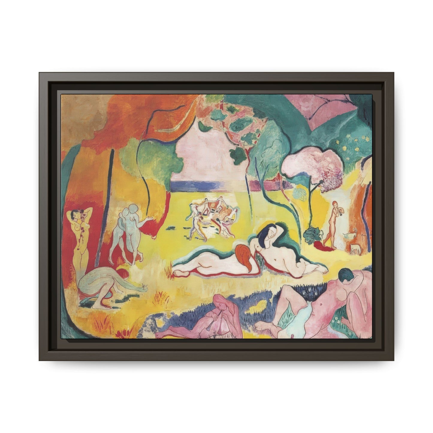 Matisse, Henri - The Joy of Life (1905) - Matte Canvas, Framed