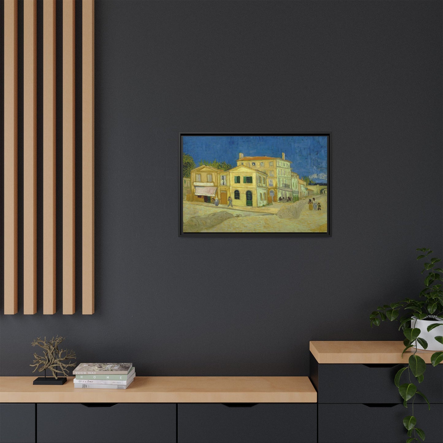 Van Gogh, Vincent - The Yellow House (1888) - Matte Canvas, Framed