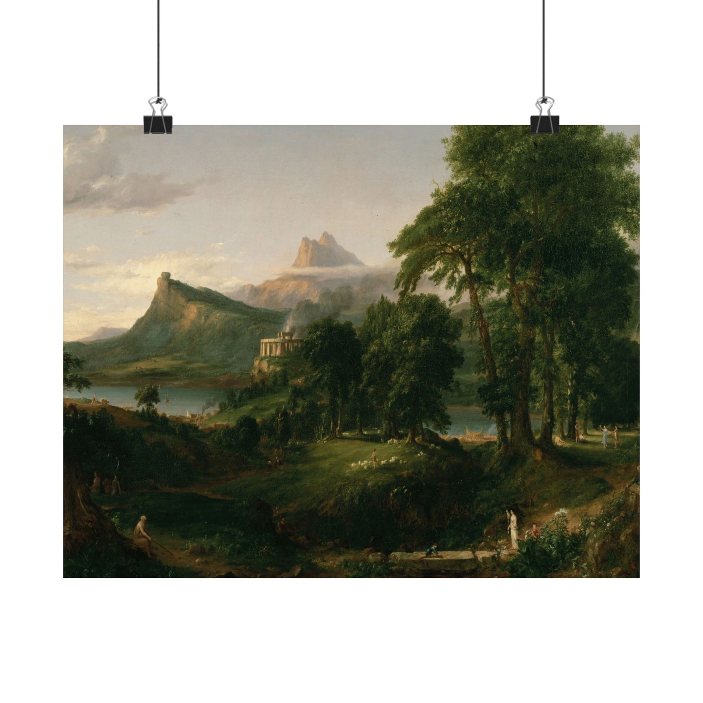 Cole, Thomas - The Course of Empire: The Arcadian or Pastoral State (1836) - Satin Posters