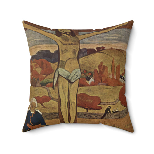 Gauguin, Paul - The Yellow Christ (1889) - Suede Square Pillow