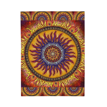 Pacio, Adam - Solar Disc Mandala - Velveteen Plush Blanket
