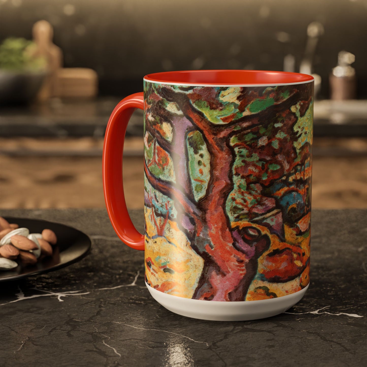 Braque, Georges - Olive Tree near L'Estaque (1906) - Colorful Accent Mugs