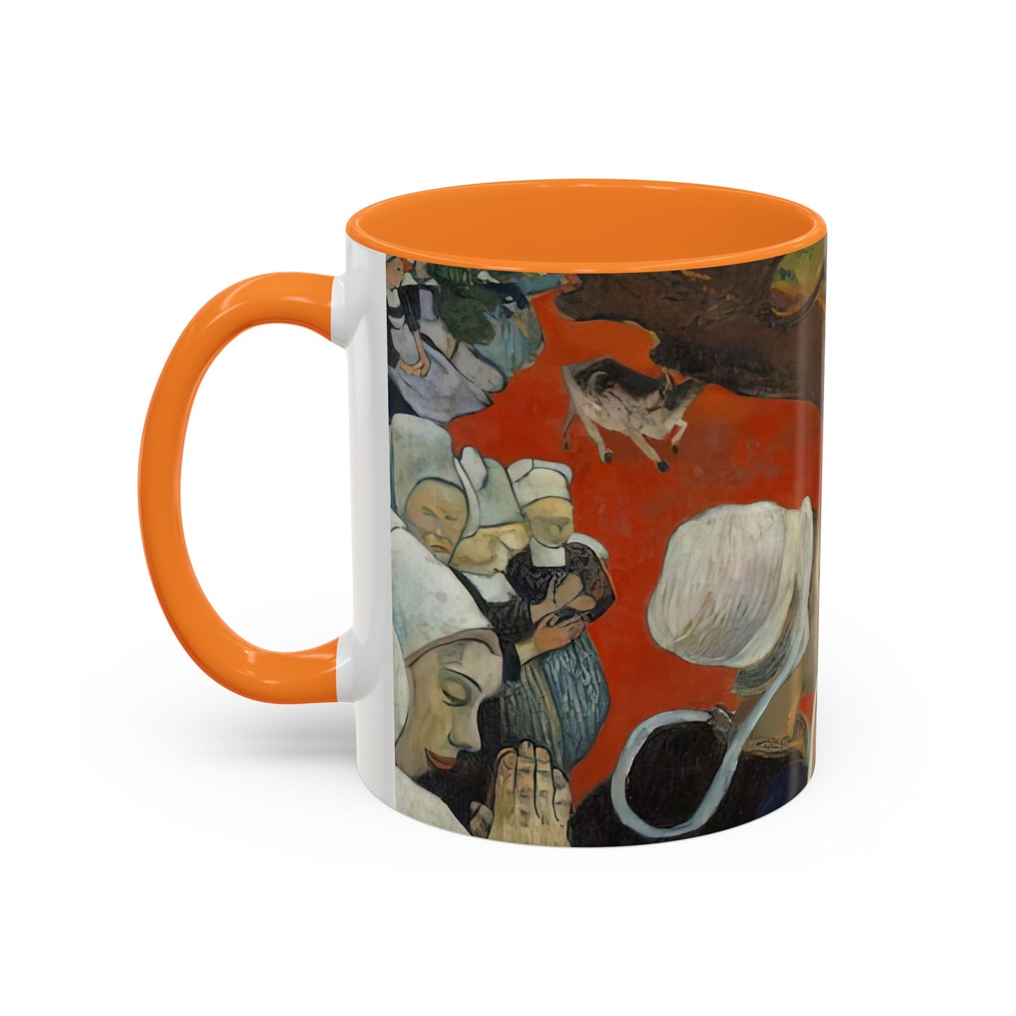 Gauguin, Paul - Vision of the Sermon (Jacob Wrestling with the Angel) (1888) - Colorful Accent Mugs