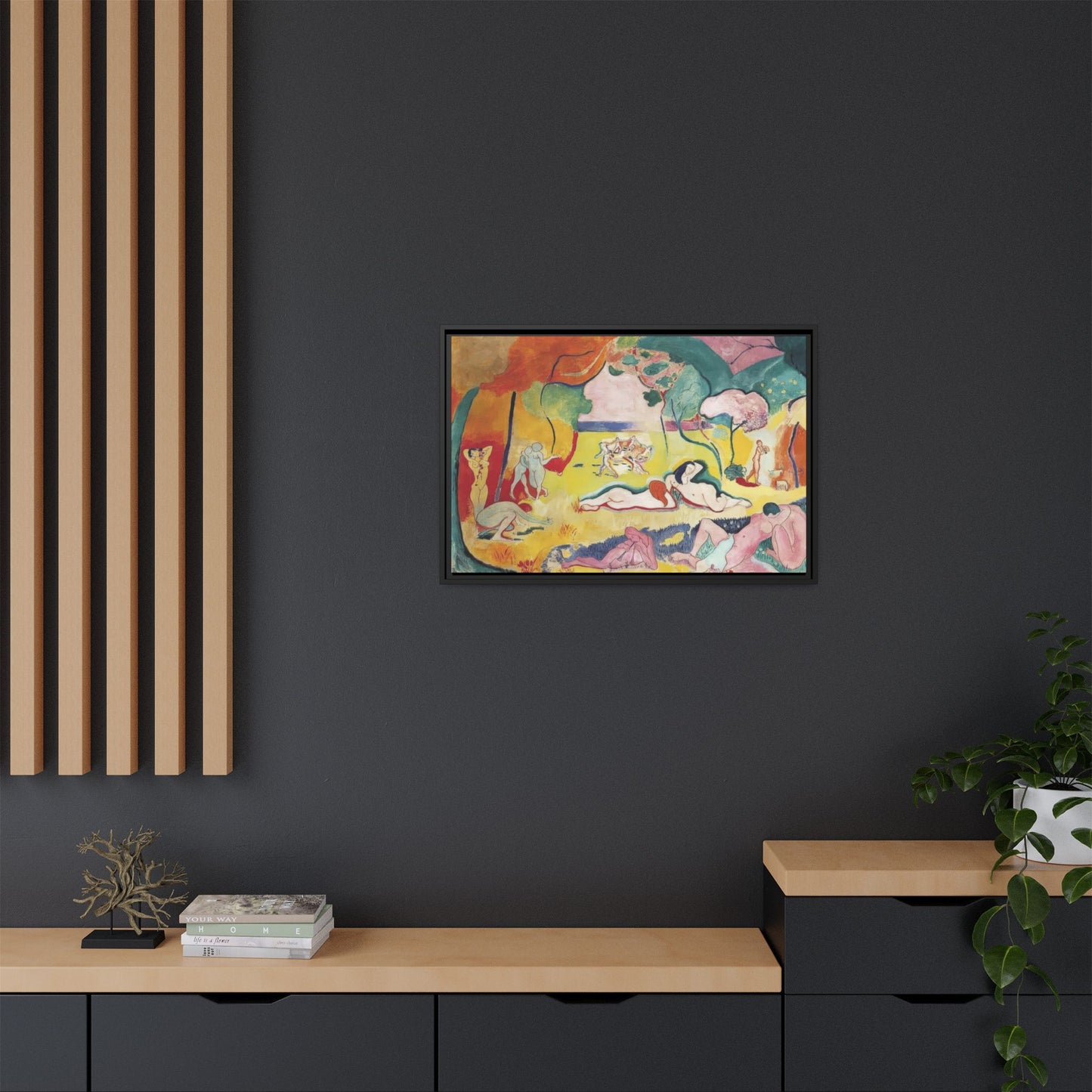 Matisse, Henri - The Joy of Life (1905) - Matte Canvas, Framed
