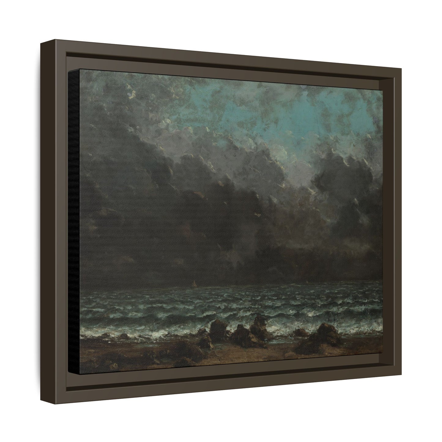 Courbet, Gustave - The Sea (1865) - Matte Canvas, Framed