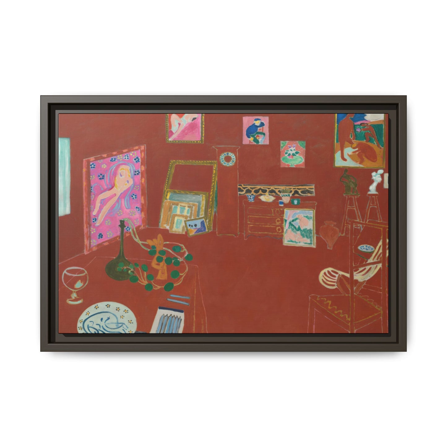 Matisse, Henri - The Red Studio (1911) - Matte Canvas, Framed