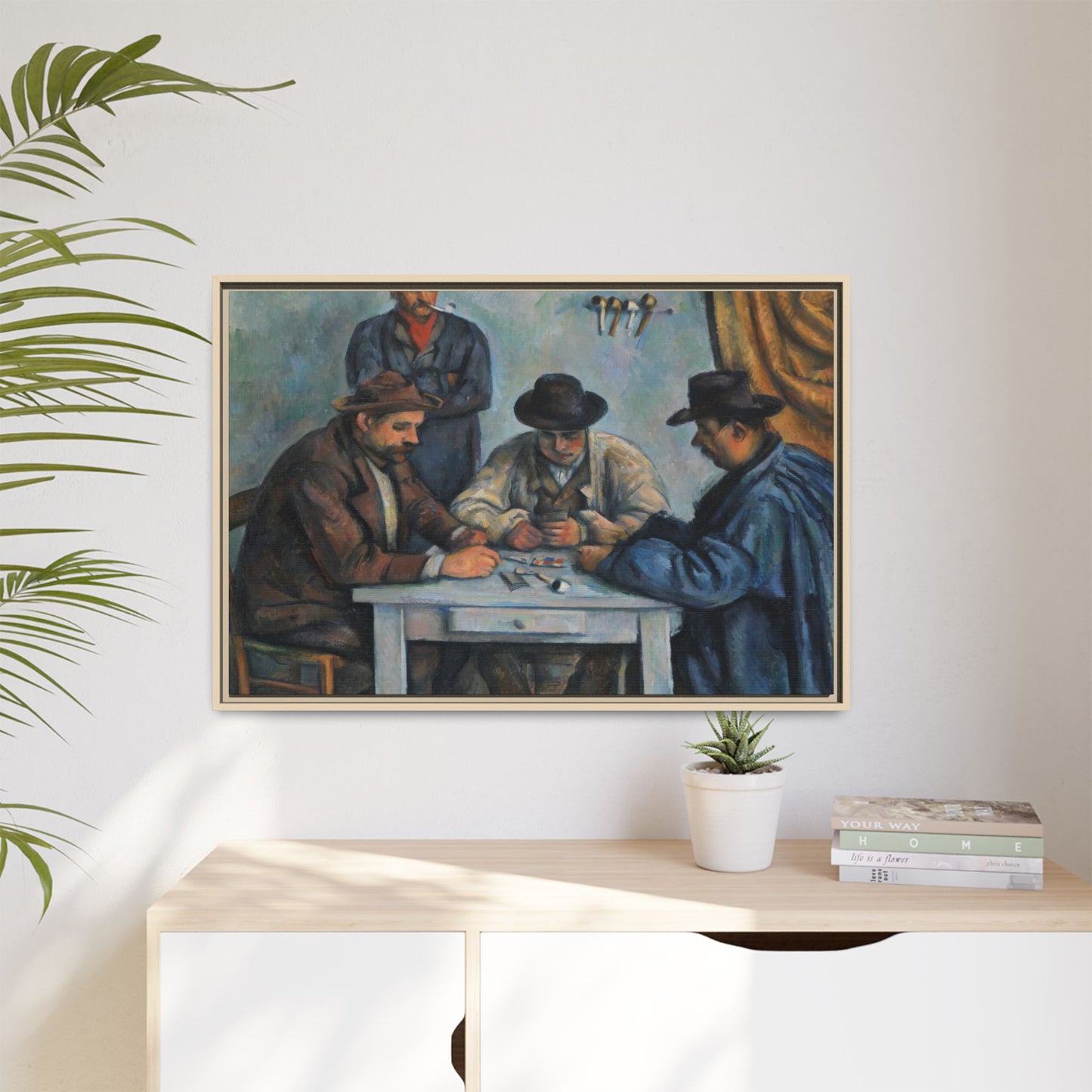 Cézanne, Paul - The Card Players (1892) - Matte Canvas, Framed