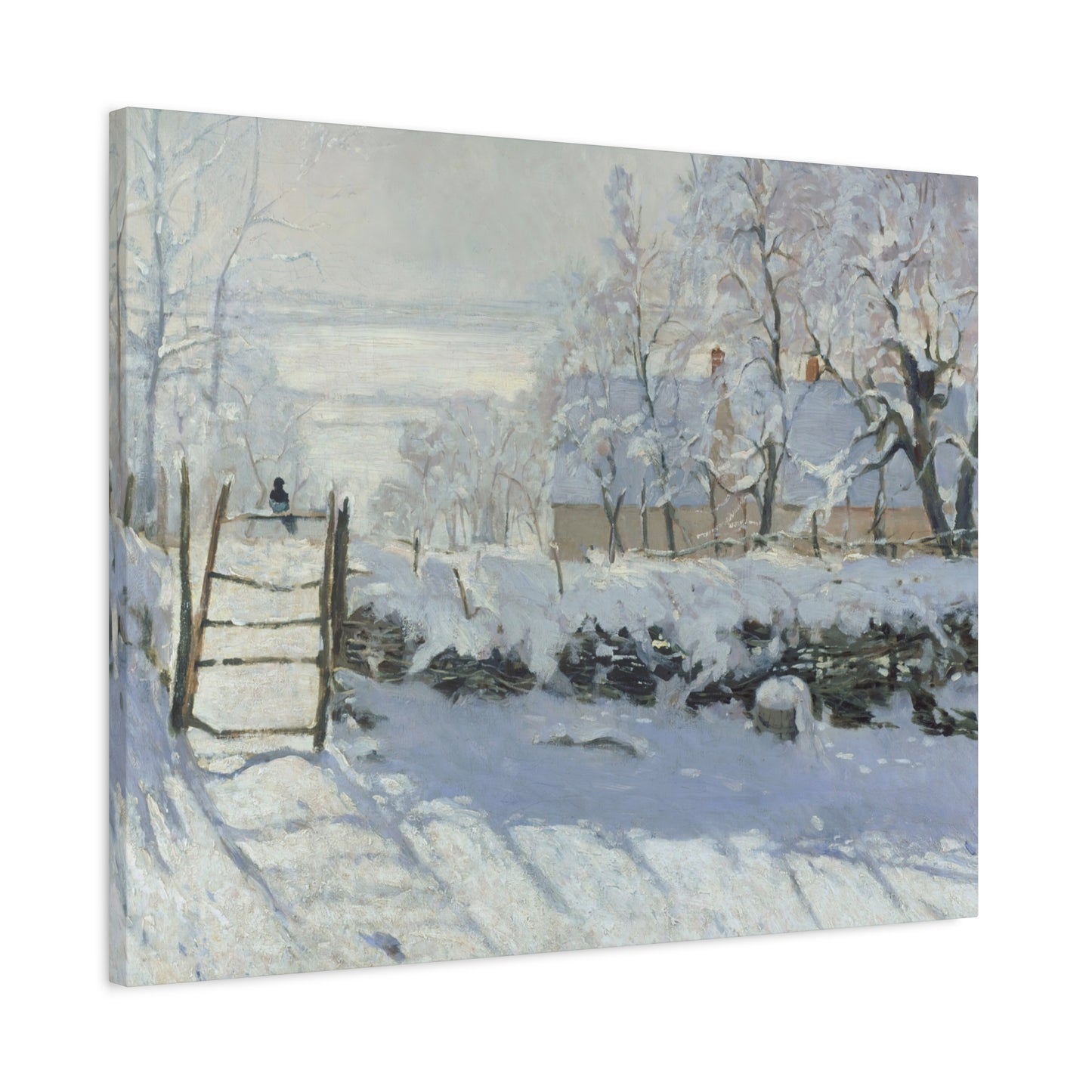 Monet, Claude - The Magpie (1868) - Canvas Block, unframed