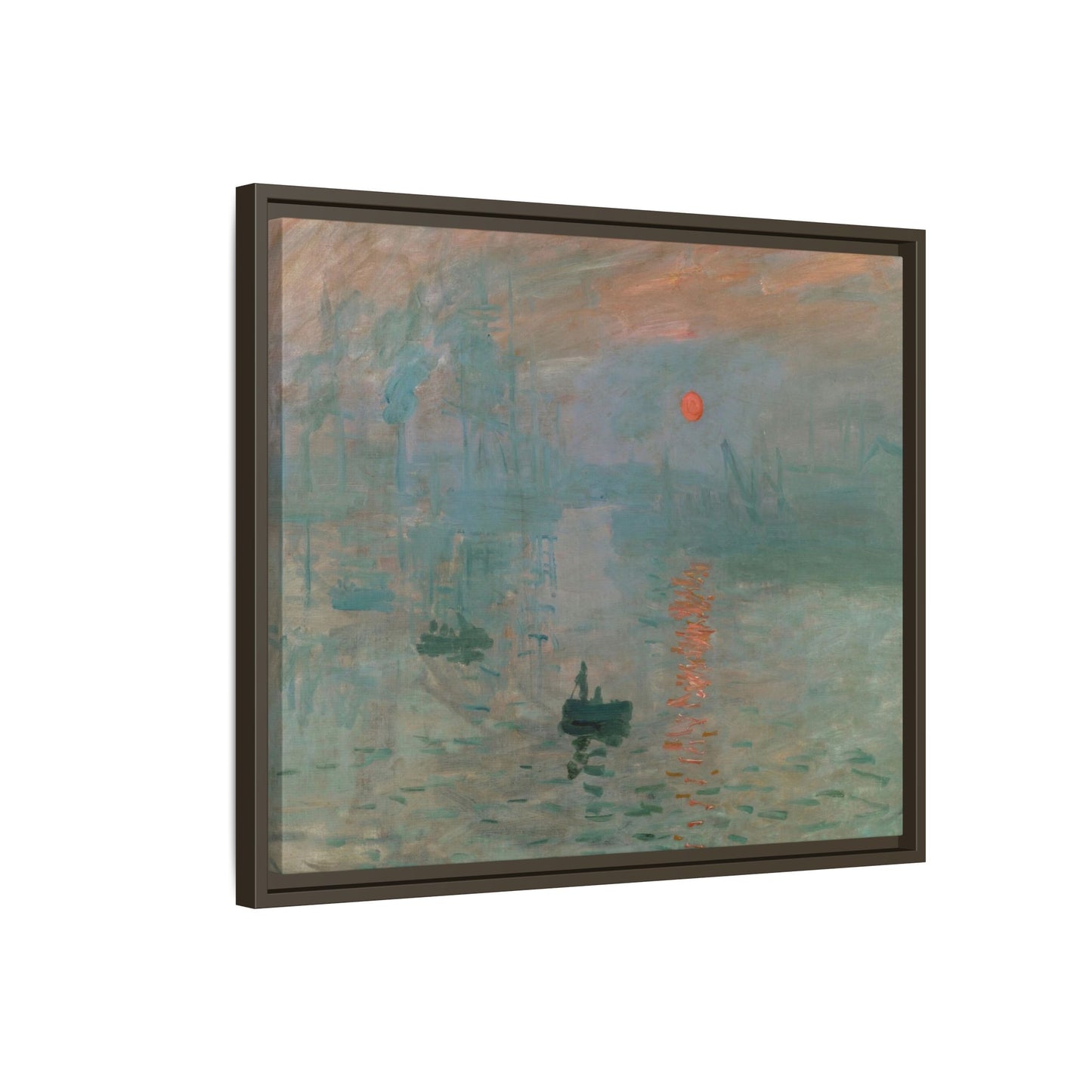 Monet, Claude - Impression, Sunrise (1872) - Matte Canvas, Framed