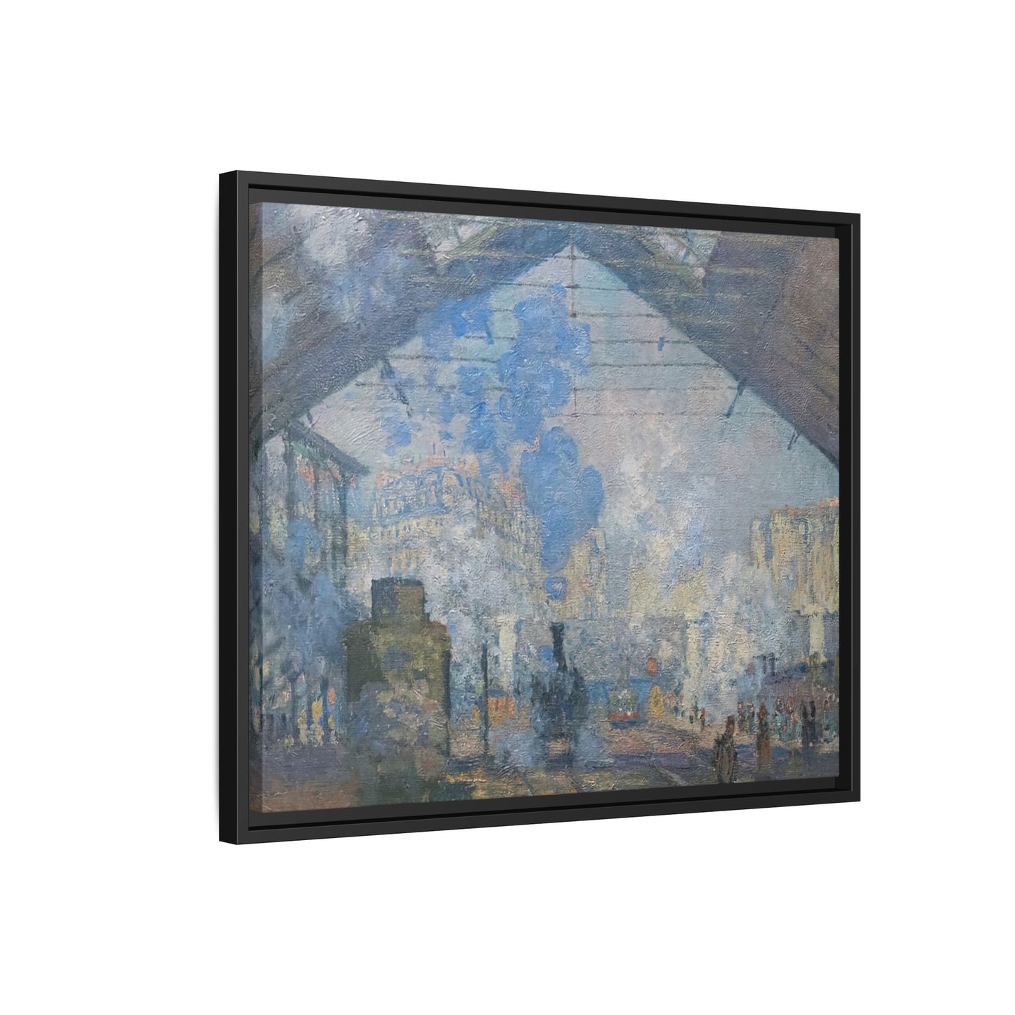 Monet, Claude - Le Gare Saint-Lazare (1877) - Matte Canvas, Framed