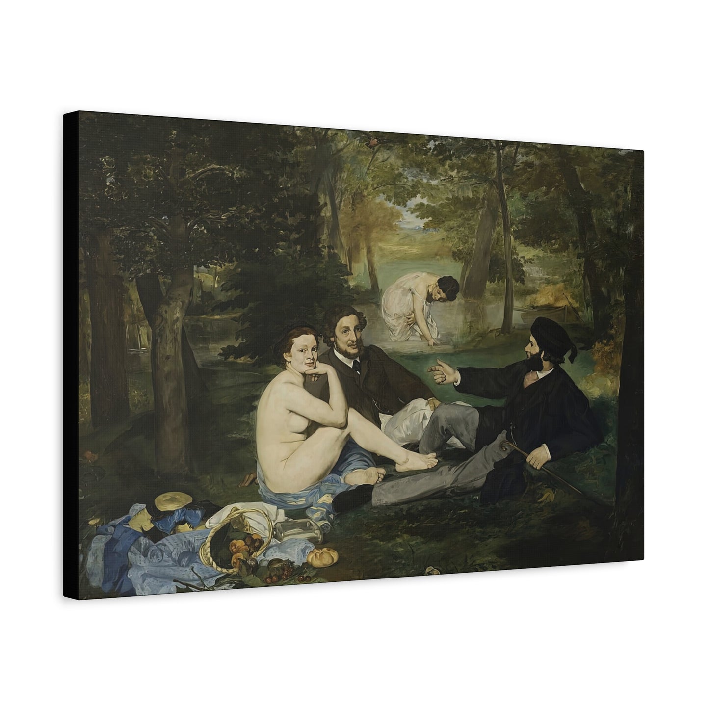 Manet, Édouard - Luncheon on the Grass (1863) - Canvas Block, unframed