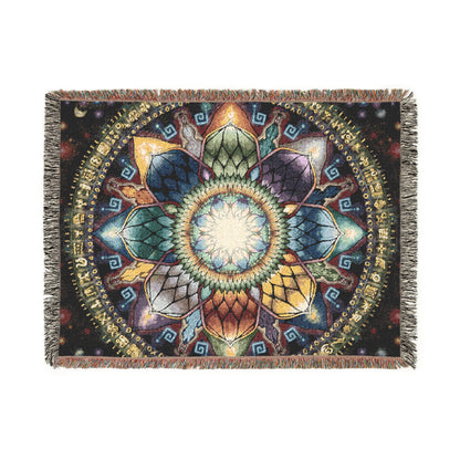 Mystic Jewel Mandala - Woven Blanket