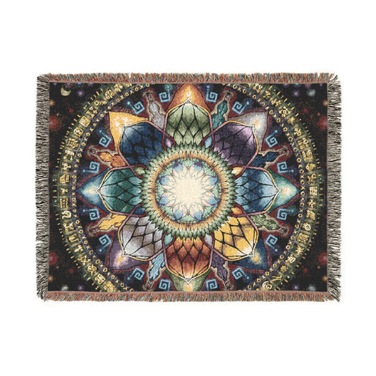 Mystic Jewel Mandala - Woven Blanket