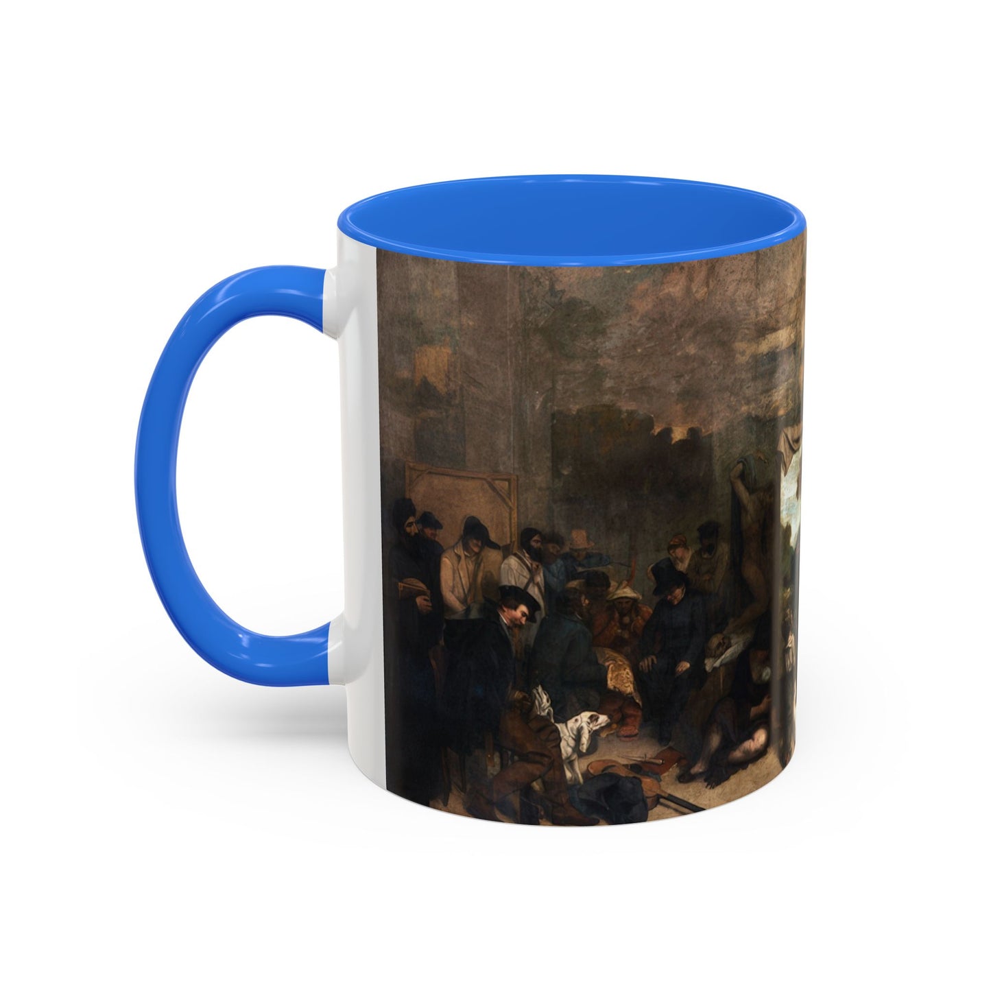 Courbet, Gustave - The Painter’s Studio (1855) - Colorful Accent Mugs