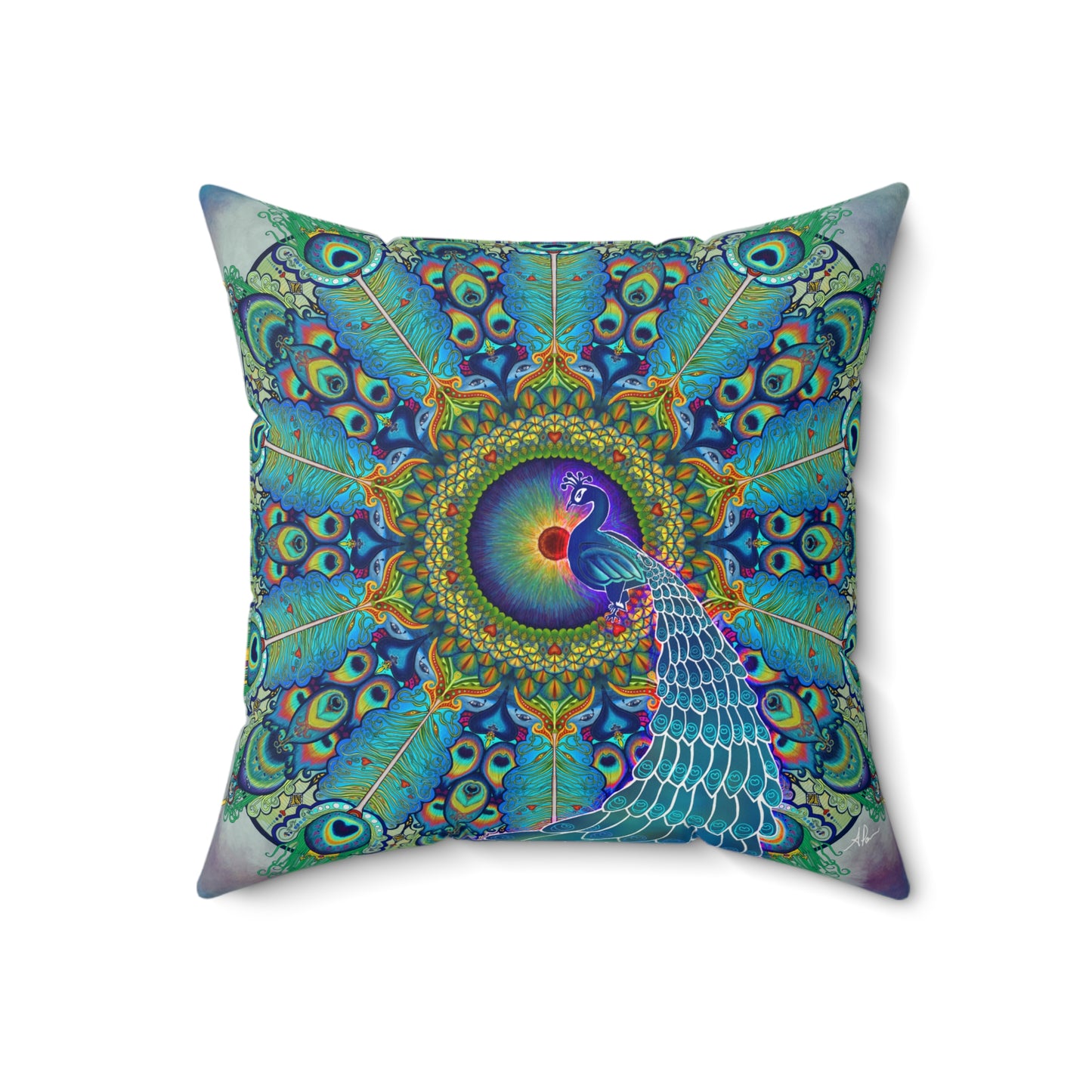 Pacio, Adam - Melek Taus Mandala - Suede Square Pillow