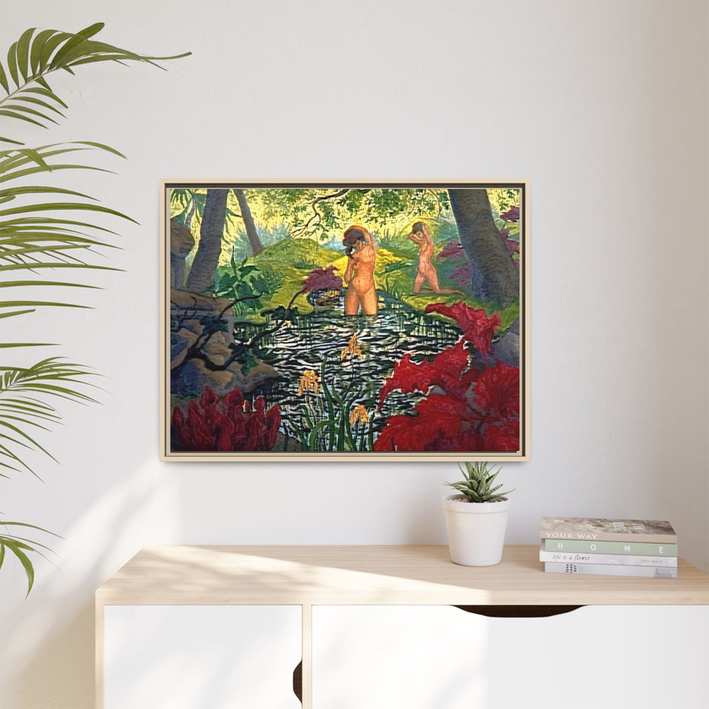 Ranson, Paul - The Lotus Bather (1906) - Matte Canvas, Framed