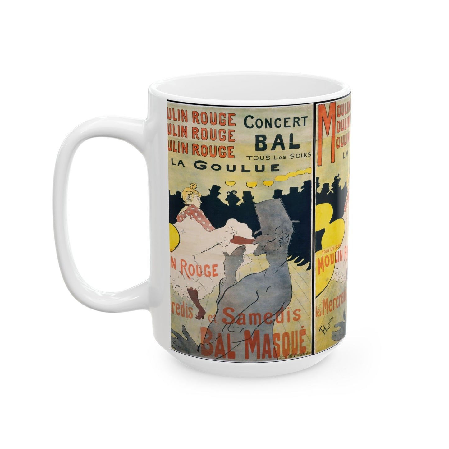 Toulouse-Lautrec, Henri - Moulin Rouge - La Goulue (1891) - Ceramic Mug