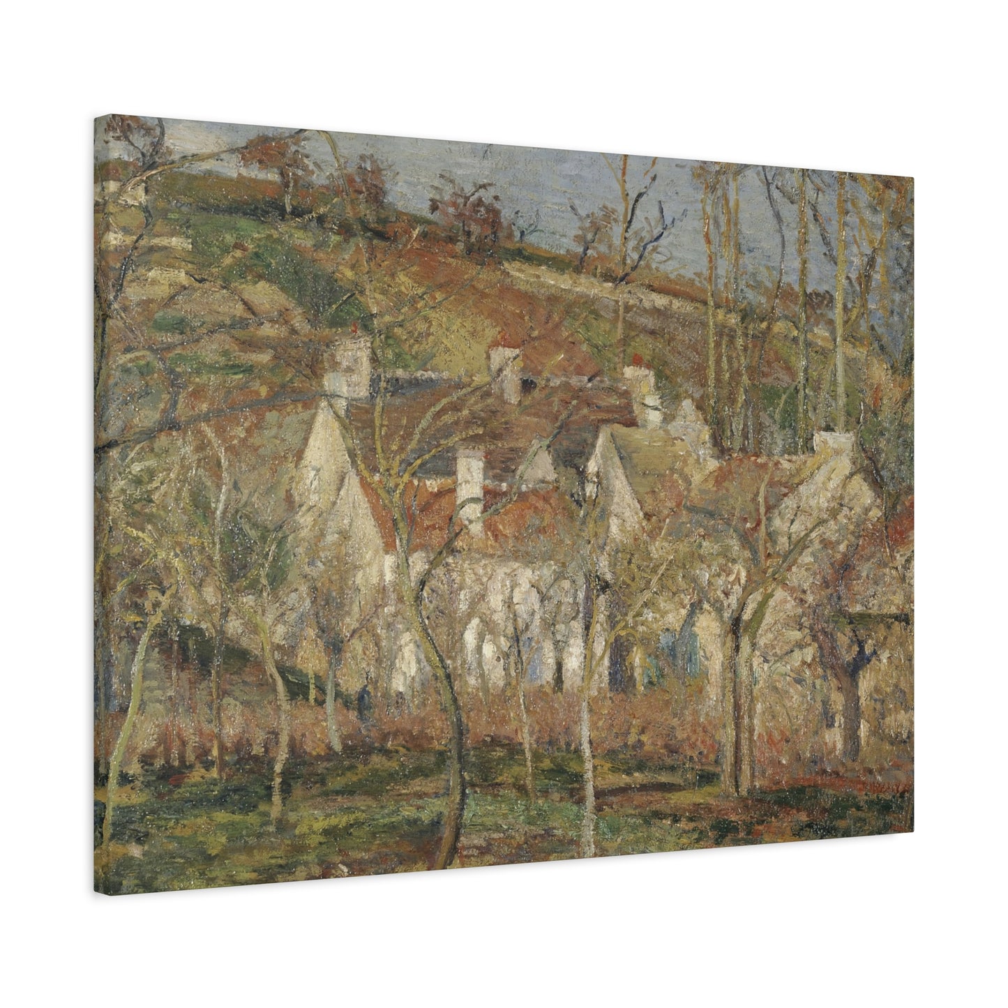 Pissarro, Camille - Red Roofs, Corner of a Village in Winter (1877) - Canvas Block, unframed