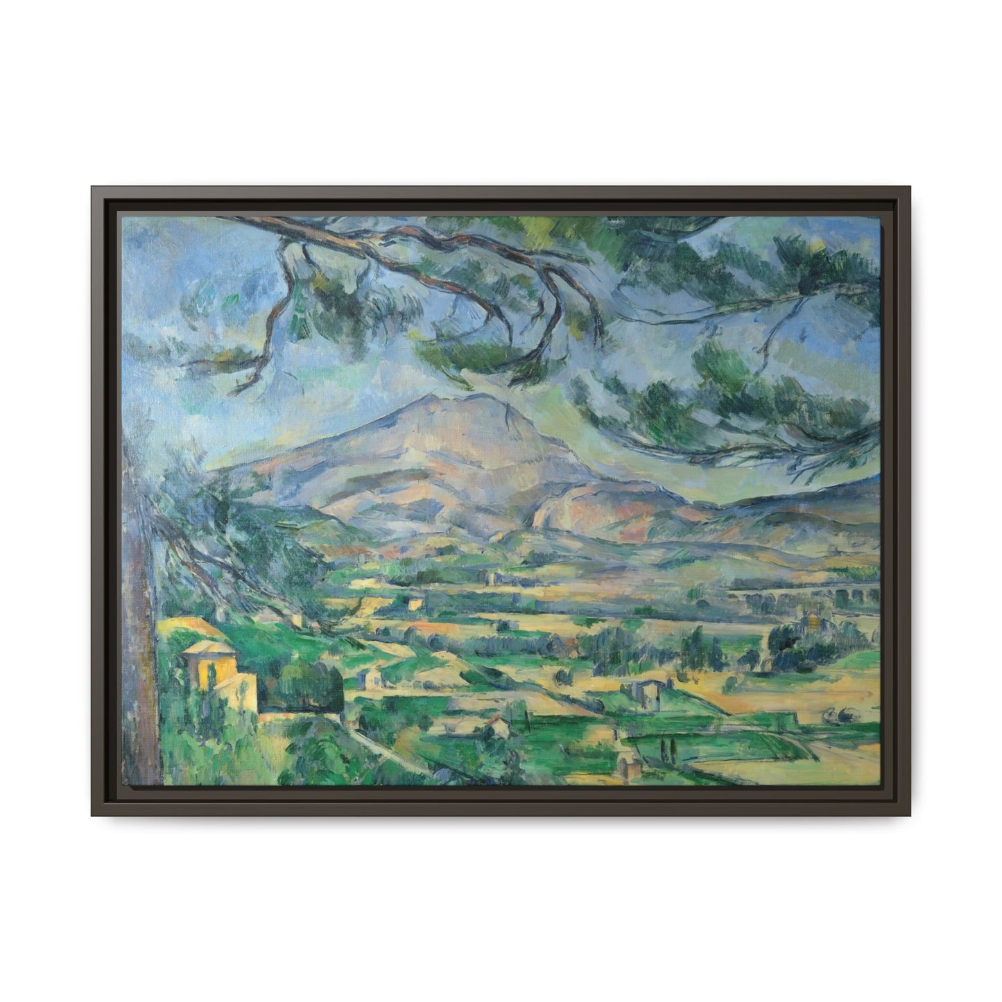 Cézanne, Paul - Mont Sainte-Victoire with Large Pine (1887) - Matte Canvas, Framed