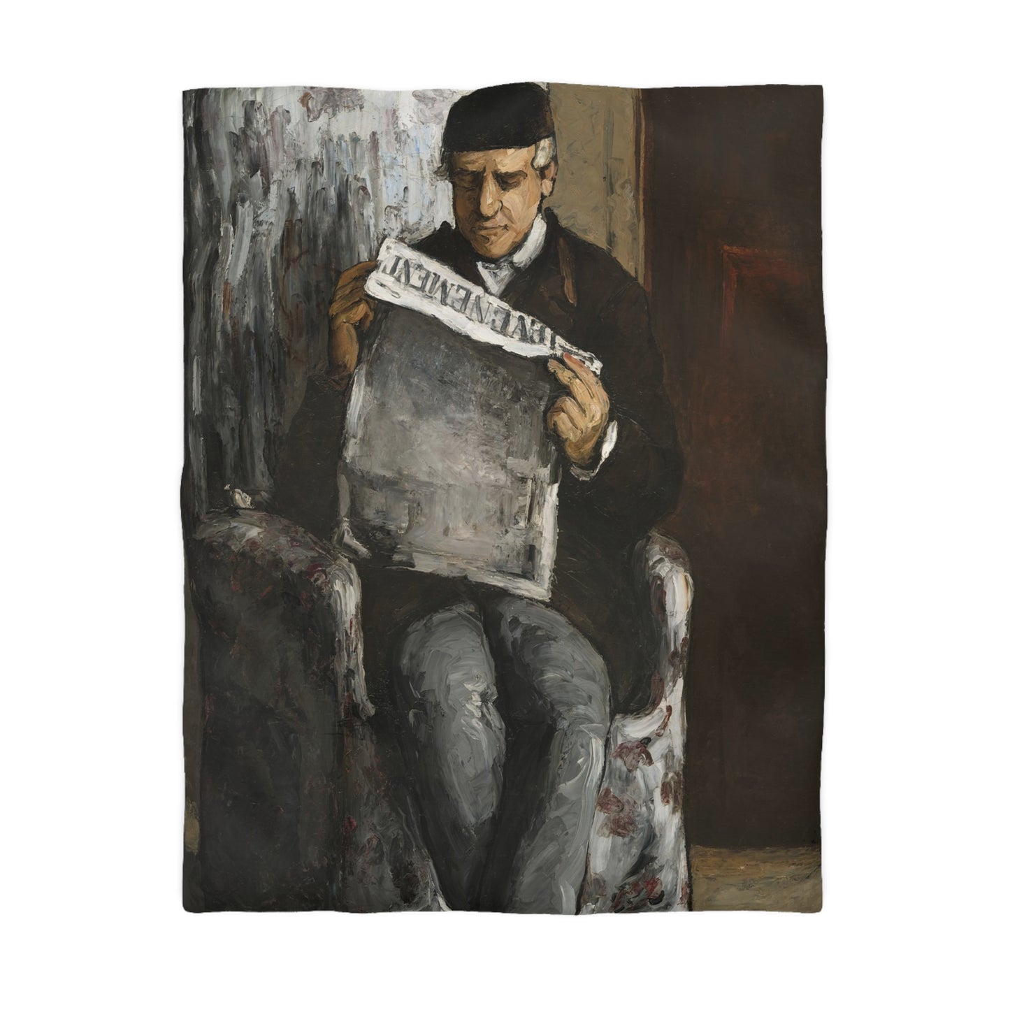 Cézanne, Paul - The Artist’s Father (1866) - Microfiber Duvet Cover
