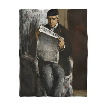 Cézanne, Paul - The Artist’s Father (1866) - Microfiber Duvet Cover