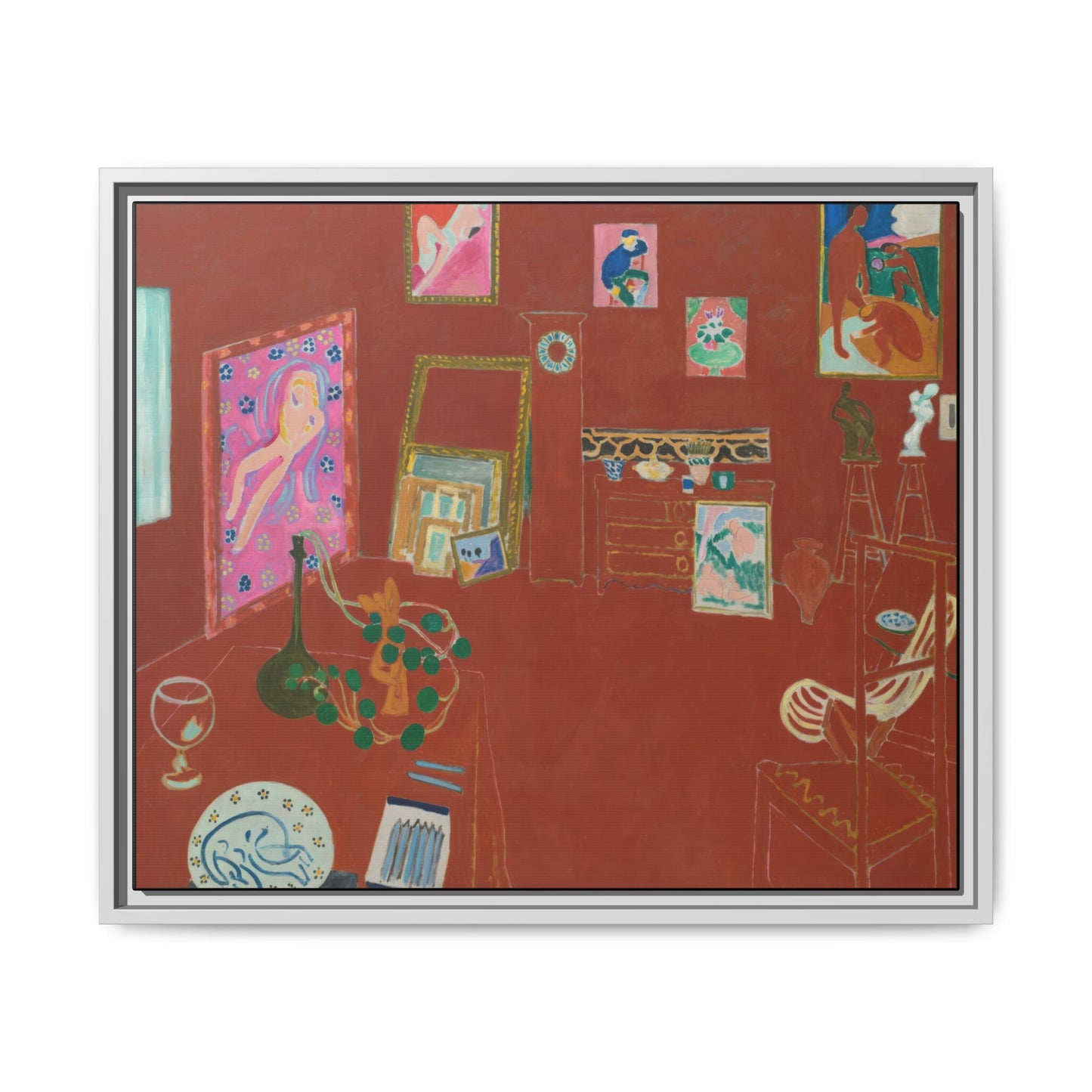 Matisse, Henri - The Red Studio (1911) - Matte Canvas, Framed