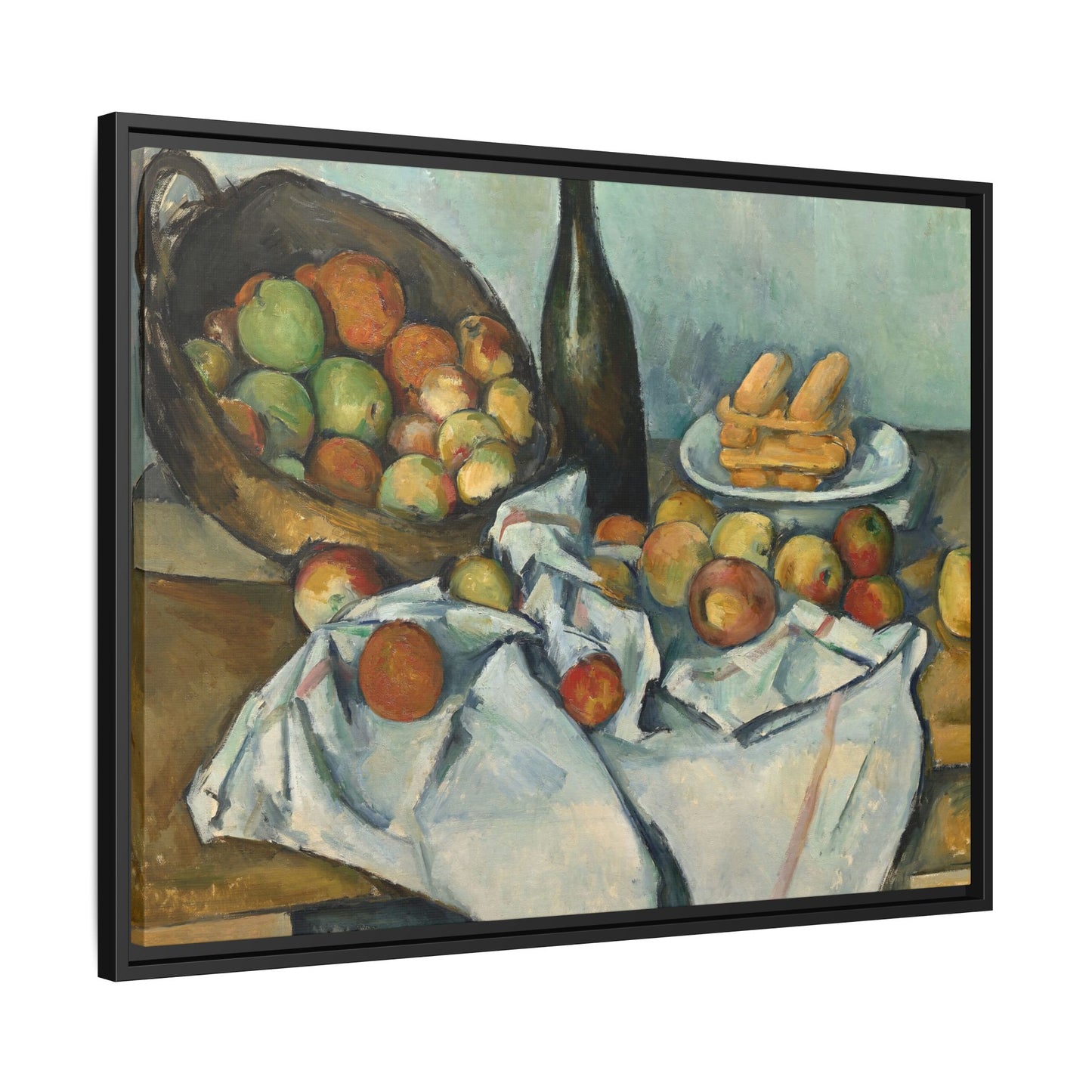 Cézanne, Paul - Basket of Apples (1893) - Matte Canvas, Framed